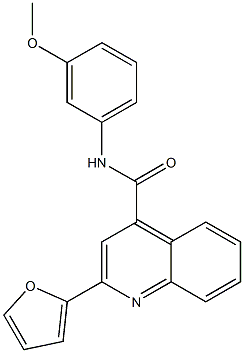 2-(2-furyl)-N-(3-methoxyphenyl)-4-quinolinecarboxamide 化学構造式