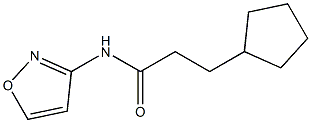 3-cyclopentyl-N-(3-isoxazolyl)propanamide,,结构式