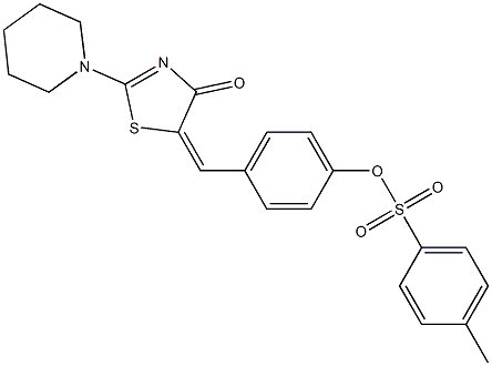 4-[(4-oxo-2-(1-piperidinyl)-1,3-thiazol-5(4H)-ylidene)methyl]phenyl 4-methylbenzenesulfonate,,结构式