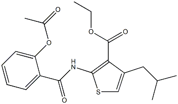 ethyl 2-{[2-(acetyloxy)benzoyl]amino}-4-isobutyl-3-thiophenecarboxylate|