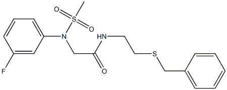 N-[2-(benzylsulfanyl)ethyl]-2-[3-fluoro(methylsulfonyl)anilino]acetamide