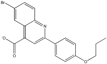 6-bromo-2-(4-propoxyphenyl)quinoline-4-carboxylate,,结构式