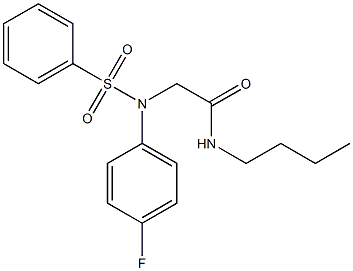 N-butyl-2-[(4-fluorophenyl)(phenylsulfonyl)amino]acetamide