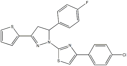  4-(4-chlorophenyl)-2-[5-(4-fluorophenyl)-3-(2-thienyl)-4,5-dihydro-1H-pyrazol-1-yl]-1,3-thiazole