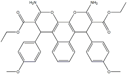  diethyl 2,11-diamino-4,9-bis(4-methoxyphenyl)-4,9-dihydrobenzo[f]pyrano[3,2-h]chromene-3,10-dicarboxylate