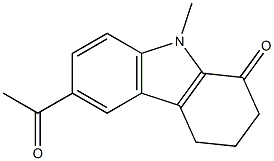 6-acetyl-9-methyl-2,3,4,9-tetrahydro-1H-carbazol-1-one 化学構造式