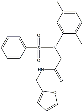 2-[2,5-dimethyl(phenylsulfonyl)anilino]-N-(2-furylmethyl)acetamide