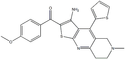 (3-amino-6-methyl-4-thien-2-yl-5,6,7,8-tetrahydrothieno[2,3-b][1,6]naphthyridin-2-yl)(4-methoxyphenyl)methanone