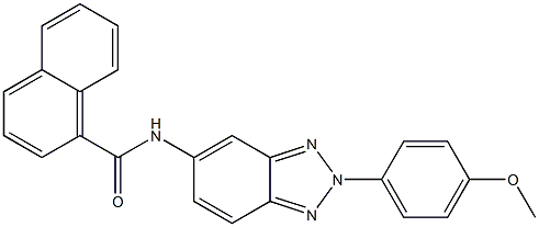 N-[2-(4-methoxyphenyl)-2H-1,2,3-benzotriazol-5-yl]-1-naphthamide 结构式