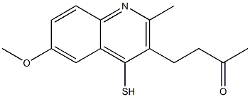 4-(6-methoxy-2-methyl-4-sulfanyl-3-quinolinyl)-2-butanone,,结构式