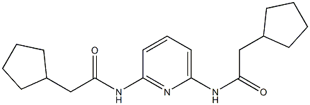 2-cyclopentyl-N-{6-[(cyclopentylacetyl)amino]-2-pyridinyl}acetamide,,结构式