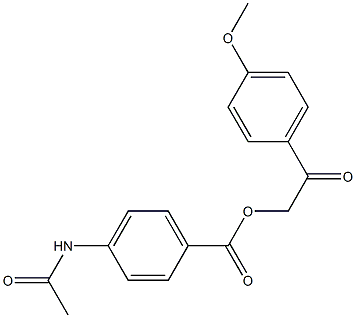 2-(4-methoxyphenyl)-2-oxoethyl 4-(acetylamino)benzoate Structure