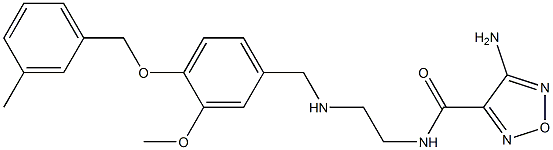 4-amino-N-[2-({3-methoxy-4-[(3-methylbenzyl)oxy]benzyl}amino)ethyl]-1,2,5-oxadiazole-3-carboxamide,,结构式