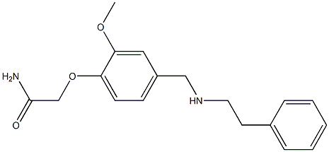 2-(2-methoxy-4-{[(2-phenylethyl)amino]methyl}phenoxy)acetamide Structure