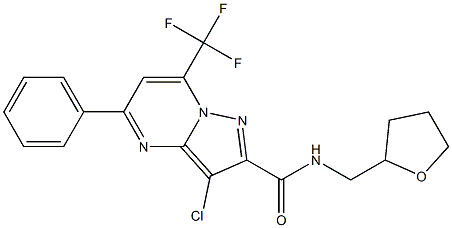 3-chloro-5-phenyl-N-(tetrahydro-2-furanylmethyl)-7-(trifluoromethyl)pyrazolo[1,5-a]pyrimidine-2-carboxamide