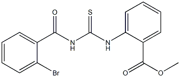 methyl 2-[({[(2-bromophenyl)carbonyl]amino}carbothioyl)amino]benzoate Struktur