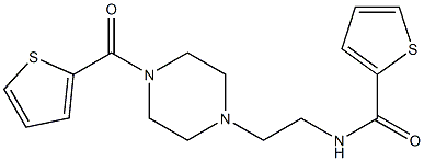 N-{2-[4-(2-thienylcarbonyl)-1-piperazinyl]ethyl}-2-thiophenecarboxamide Structure