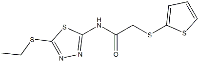 N-[5-(ethylsulfanyl)-1,3,4-thiadiazol-2-yl]-2-(2-thienylsulfanyl)acetamide