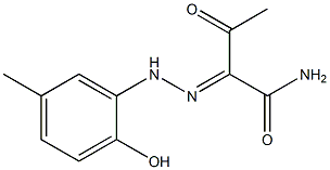 2-[(2-hydroxy-5-methylphenyl)hydrazono]-3-oxobutanamide 结构式