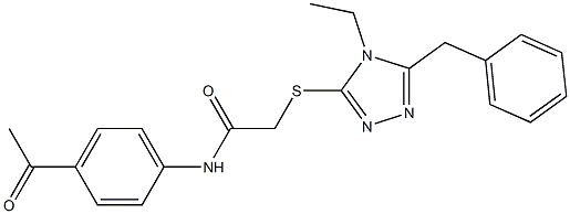 N-(4-acetylphenyl)-2-{[4-ethyl-5-(phenylmethyl)-4H-1,2,4-triazol-3-yl]sulfanyl}acetamide Structure