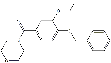 4-[4-(benzyloxy)-3-ethoxybenzothioyl]morpholine Structure