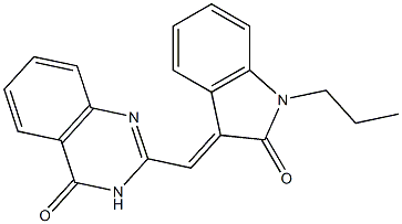 2-[(2-oxo-1-propyl-1,2-dihydro-3H-indol-3-ylidene)methyl]-4(3H)-quinazolinone