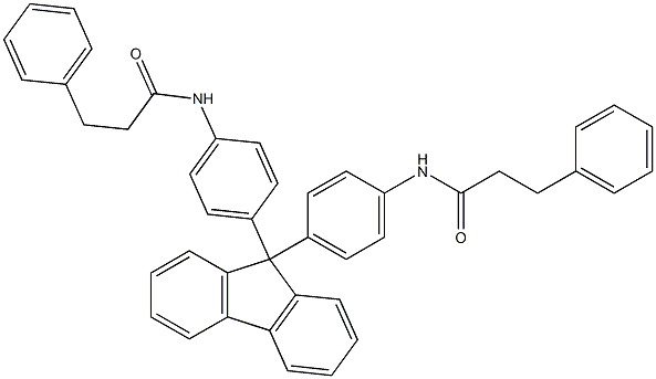 3-phenyl-N-[4-(9-{4-[(3-phenylpropanoyl)amino]phenyl}-9H-fluoren-9-yl)phenyl]propanamide,,结构式