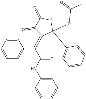 3-(2-anilino-2-oxo-1-phenylethylidene)-4,5-dioxo-2-phenyltetrahydro-2-furanyl acetate