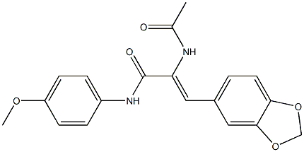 2-(acetylamino)-3-(1,3-benzodioxol-5-yl)-N-(4-methoxyphenyl)acrylamide