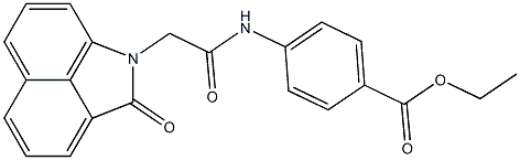 ethyl 4-{[(2-oxobenzo[cd]indol-1(2H)-yl)acetyl]amino}benzoate,,结构式