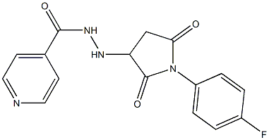 N'-[1-(4-fluorophenyl)-2,5-dioxo-3-pyrrolidinyl]isonicotinohydrazide Structure