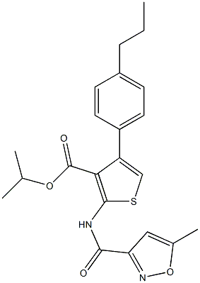 isopropyl 2-{[(5-methyl-3-isoxazolyl)carbonyl]amino}-4-(4-propylphenyl)-3-thiophenecarboxylate