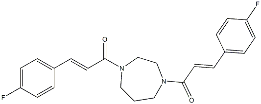 1,4-bis[3-(4-fluorophenyl)acryloyl]-1,4-diazepane Structure