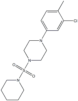  1-(3-chloro-4-methylphenyl)-4-(1-piperidinylsulfonyl)piperazine