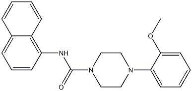 4-(2-methoxyphenyl)-N-(1-naphthyl)-1-piperazinecarboxamide Struktur