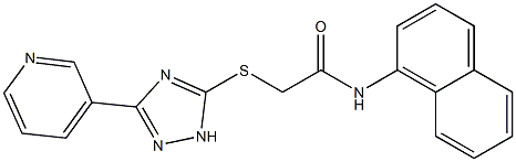 N-(1-naphthyl)-2-{[3-(3-pyridinyl)-1H-1,2,4-triazol-5-yl]sulfanyl}acetamide Structure