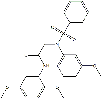 N-(2,5-dimethoxyphenyl)-2-[3-methoxy(phenylsulfonyl)anilino]acetamide Structure