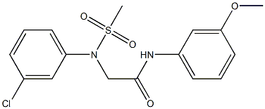  2-[3-chloro(methylsulfonyl)anilino]-N-(3-methoxyphenyl)acetamide