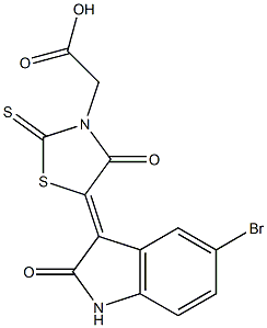 [5-(5-bromo-2-oxo-1,2-dihydro-3H-indol-3-ylidene)-4-oxo-2-thioxo-1,3-thiazolidin-3-yl]acetic acid