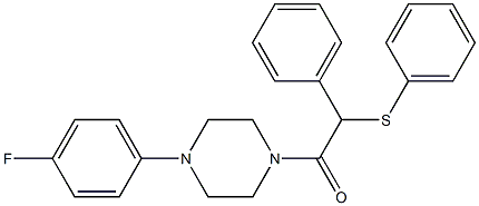 2-[4-(4-fluorophenyl)-1-piperazinyl]-2-oxo-1-phenylethyl phenyl sulfide 化学構造式