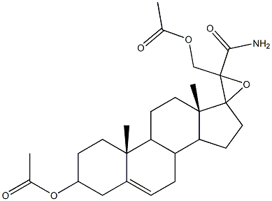 3'-[(acetyloxy)methyl]-3'-(aminocarbonyl)-spiro[androst-5-ene-17,2'-oxirane]-3-yl acetate|