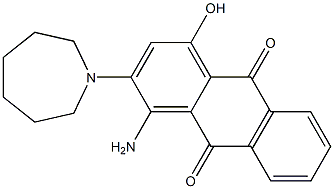 1-amino-2-(1-azepanyl)-4-hydroxyanthra-9,10-quinone Structure