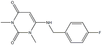 6-[(4-fluorobenzyl)amino]-1,3-dimethyl-2,4(1H,3H)-pyrimidinedione Struktur