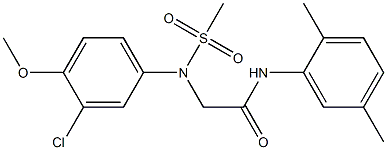 2-[3-chloro-4-methoxy(methylsulfonyl)anilino]-N-(2,5-dimethylphenyl)acetamide
