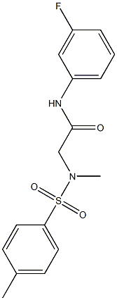 N-(3-fluorophenyl)-2-{methyl[(4-methylphenyl)sulfonyl]amino}acetamide Structure