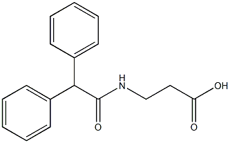 N-(diphenylacetyl)-beta-alanine,,结构式