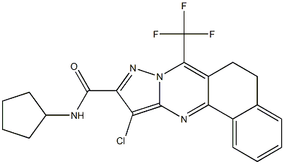 11-chloro-N-cyclopentyl-7-(trifluoromethyl)-5,6-dihydrobenzo[h]pyrazolo[5,1-b]quinazoline-10-carboxamide