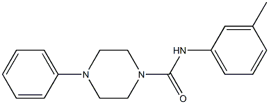 N-(3-methylphenyl)-4-phenyl-1-piperazinecarboxamide,,结构式