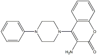 3-amino-4-(4-phenyl-1-piperazinyl)-2H-chromen-2-one Structure