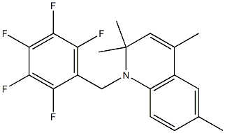 2,2,4,6-tetramethyl-1-(2,3,4,5,6-pentafluorobenzyl)-1,2-dihydroquinoline Struktur
